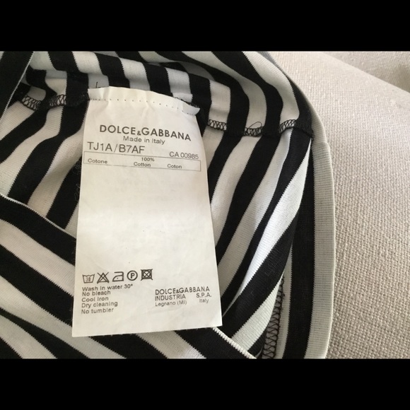 AUTHENTIC DOLCE & GABBANA WHITE AND BLACK STRIPE TANK TOP SIZE 44 IT ( 4-6 US ) - Picture 6 of 7